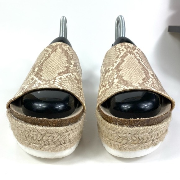 DOLCE VITA ISMERELDA SNAKE PRINT TAN AND WHITE ESPADRILLE SANDAL WOMEN’S SIZE 8M - Picture 12 of 12